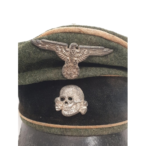 3 - WW2 German Waffen SS Crusher Cap.