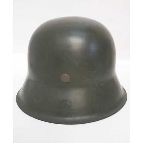 37 - WW2 German Kriegsmarine Coastal Artillery M42Helmet with Line.