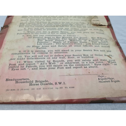 606 - Circa 1955 Queen's Guard Buckingham Palace, Orders for the Sentry.