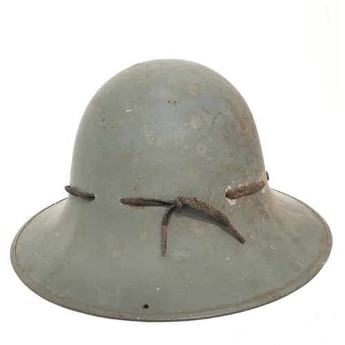 46 - WW2 Zuckerman Helmet. Marked with the Allen West Factory Logo. This company made Mills grenades duri... 