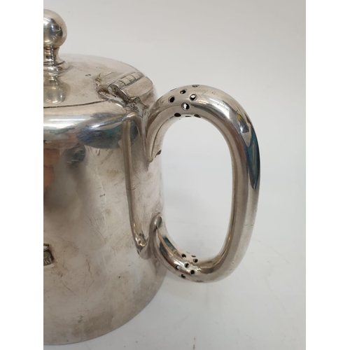 9 - WW2 Silver Plated Tea Pot with Australian Insignia.