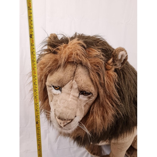 44 - Prized by collectors, this circa 1970s, Italian made stuffed lion is a work of art. Made by Jockline... 