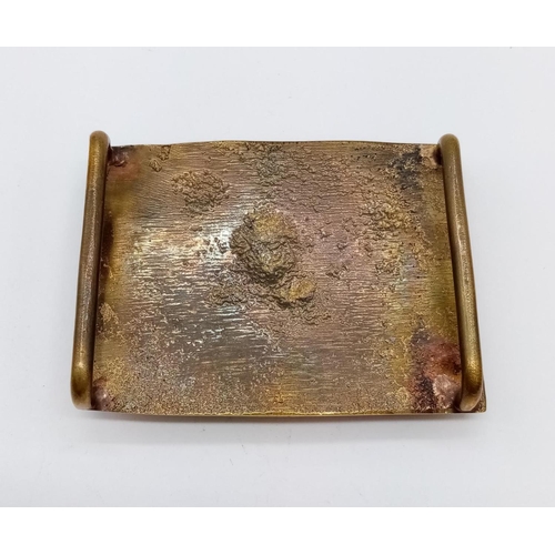 70 - WW1 Ottoman-Turkish Theatre Made Buckle. Sand cast from melted down shell casings.