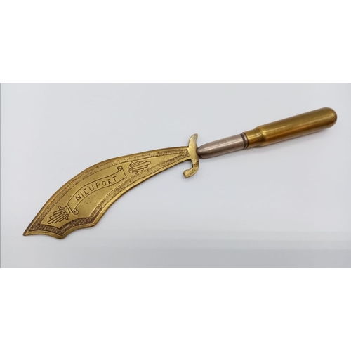 84 - WW1 Trench Art Letter Opener “Nieuport”