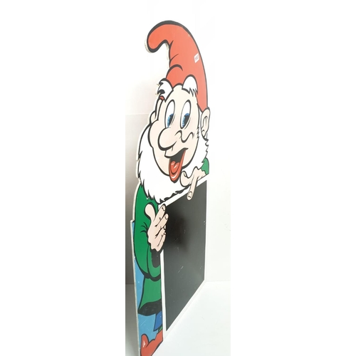 284 - A large restaurant specials board in the shape of a gnome/dwarf, 120cm tall