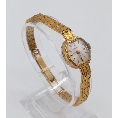 419 - 2x elegant ladies watches (Ingersoll and Regency) with gold effect strap (AF)