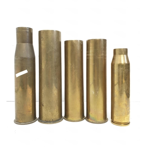 54 - A collection of 14 INERT Brass Shell Cases From Various Periods.