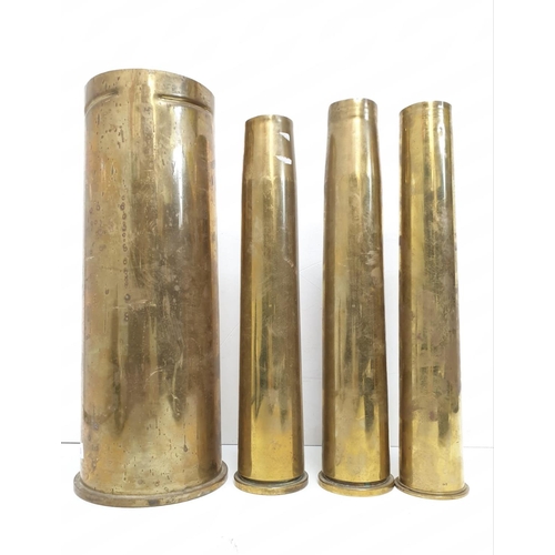 54 - A collection of 14 INERT Brass Shell Cases From Various Periods.