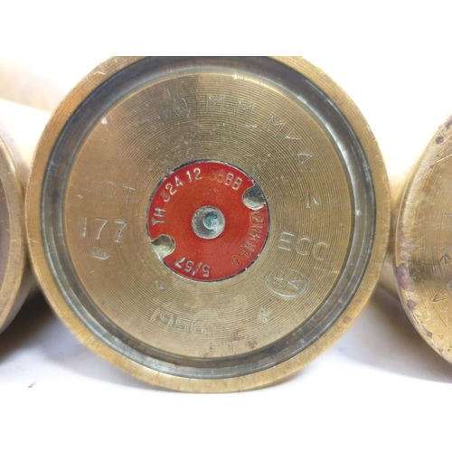 54 - A collection of 14 INERT Brass Shell Cases From Various Periods.