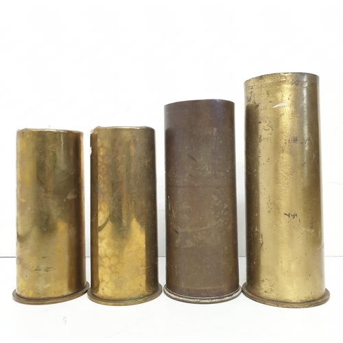 54 - A collection of 14 INERT Brass Shell Cases From Various Periods.