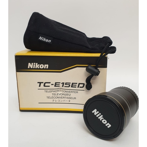 739 - A Nikon TC-E15ED telephoto converter. As new, with case and box.