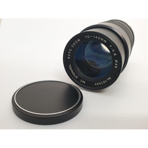 752 - A Steinheil multi coated 'one touch' zoom lens. 70mm - 140mm. Good condition.