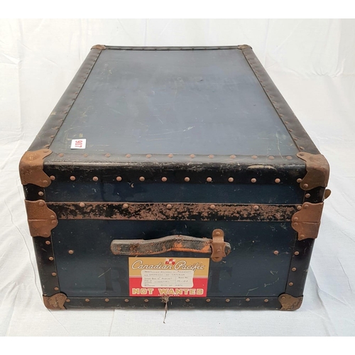 907 - A vintage 'Watajoy' wardrobe travel trunk, with fitted interior. Although there's some rust around t... 