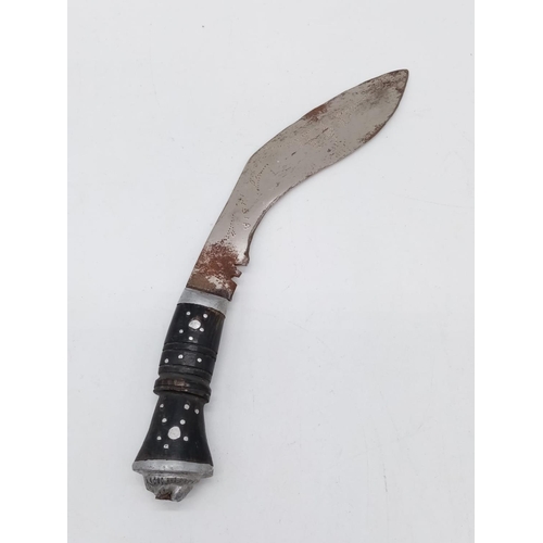 309 - A small Gurkha vintage kurkri knife with inscription on blade.