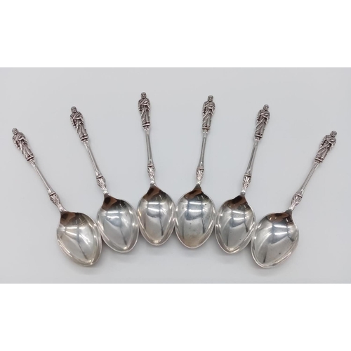 998 - 6X SILVER TEASPOONS BIRMINGHAM 1948, WEIGHT 75.3G TOTAL