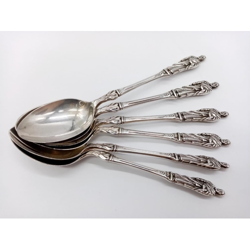 998 - 6X SILVER TEASPOONS BIRMINGHAM 1948, WEIGHT 75.3G TOTAL