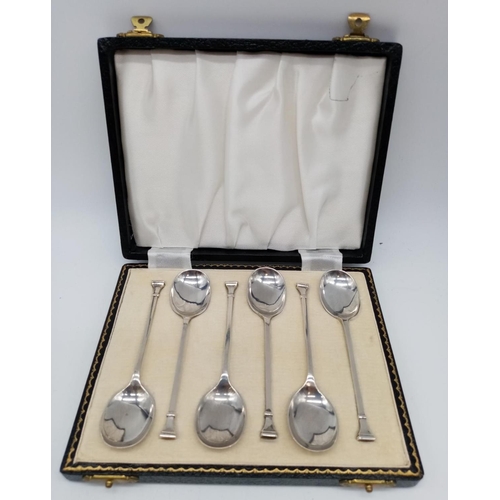 999 - 6X SILVER TEASPOONS IN PRESENTATION BOX, SHEFFIELD 1923, TOTAL WEIGHT 65.5G