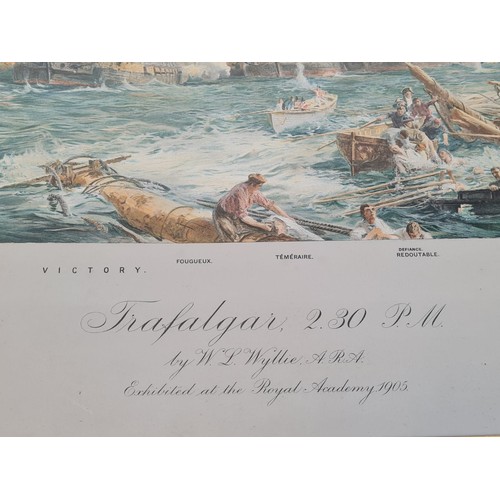 108 - Large F&G coloured print ‘Trafalgar, 2.30 P.M.’ by W.L. Wylie, A.R.A. – Exhibited at the Royal Acade... 