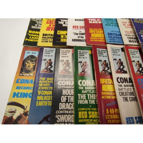 990 - 24 editions of Vintage 'The Savage Sword of Conan' comics.