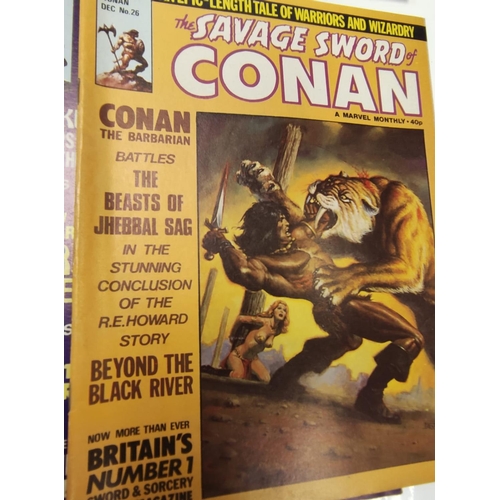 990 - 24 editions of Vintage 'The Savage Sword of Conan' comics.