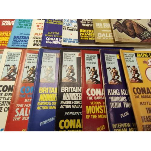 990 - 24 editions of Vintage 'The Savage Sword of Conan' comics.