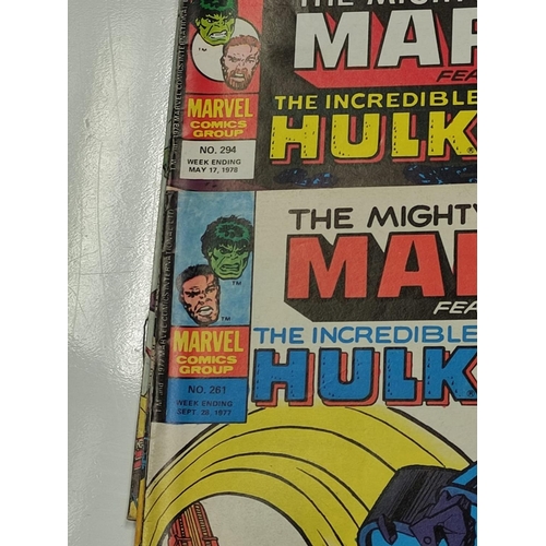 993 - 20 Mixed Vintage Marvel Comics plus 4 x Marvel comics. The Mighty World of Marvel Starring the Incre... 