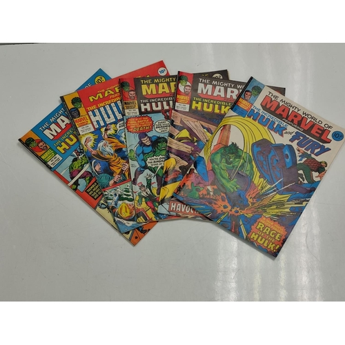 993 - 20 Mixed Vintage Marvel Comics plus 4 x Marvel comics. The Mighty World of Marvel Starring the Incre... 