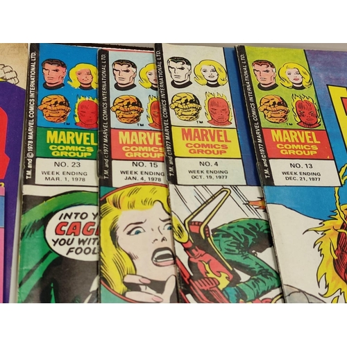 993 - 20 Mixed Vintage Marvel Comics plus 4 x Marvel comics. The Mighty World of Marvel Starring the Incre... 