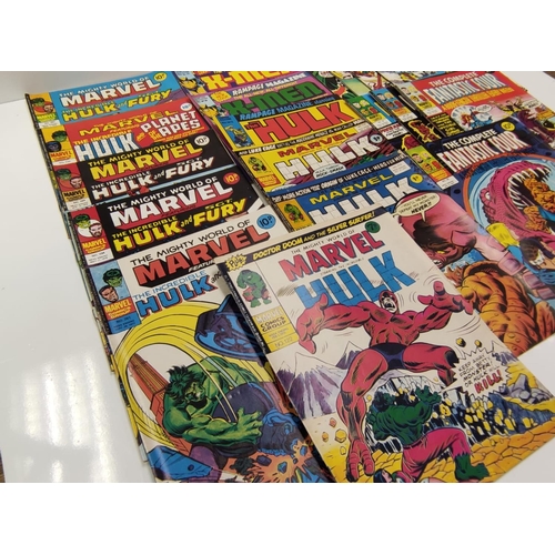 993 - 20 Mixed Vintage Marvel Comics plus 4 x Marvel comics. The Mighty World of Marvel Starring the Incre... 