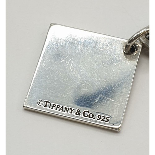 268 - Tiffany silver square pendant