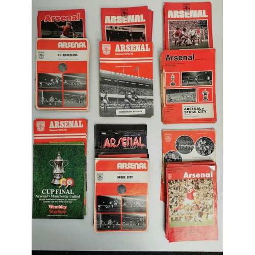 715 - A wonderful mixture of Arsenal football programmes ranging from 1975-1981. 178 in total.