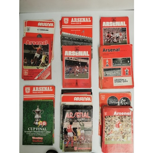 715 - A wonderful mixture of Arsenal football programmes ranging from 1975-1981. 178 in total.