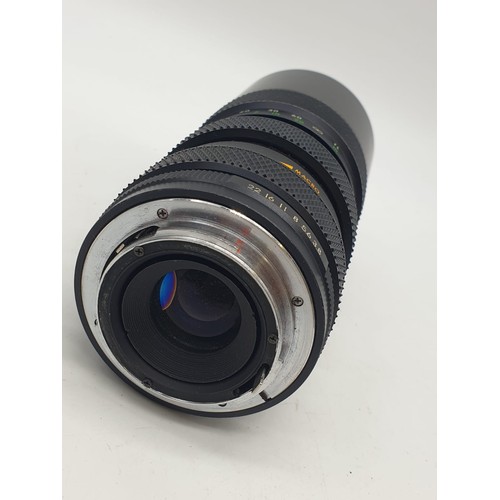 758 - A Cesnon MC 80mm - 210mm lens. Good condition with case. 18cm in length.