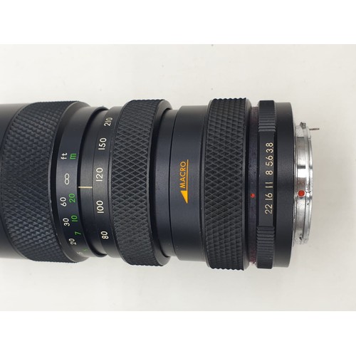 758 - A Cesnon MC 80mm - 210mm lens. Good condition with case. 18cm in length.