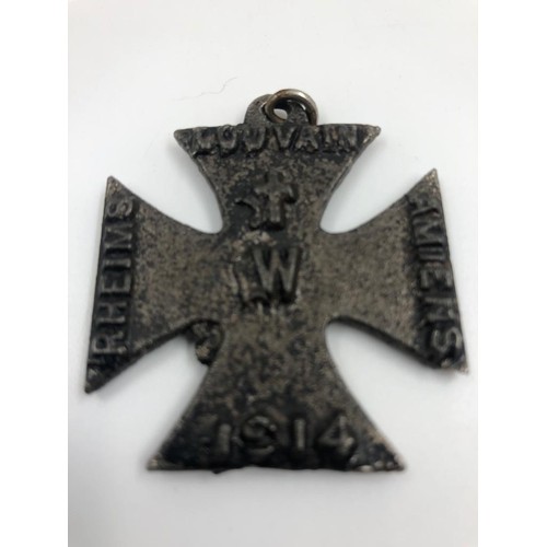 100 - A British WW1 anti German iron cross used as a fund raiser dated 1914