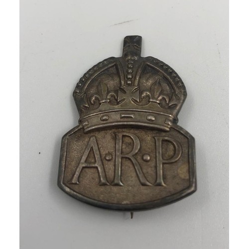 387 - Vintage Air Raid precaution silver badge 1937, weight 8.94g