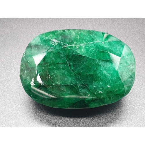 150 - 514.50Ct Natural Emerald. Oval shape. GLI certified