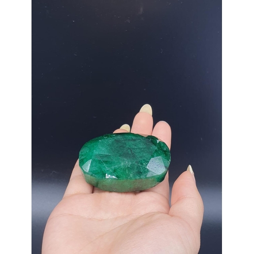 150 - 514.50Ct Natural Emerald. Oval shape. GLI certified