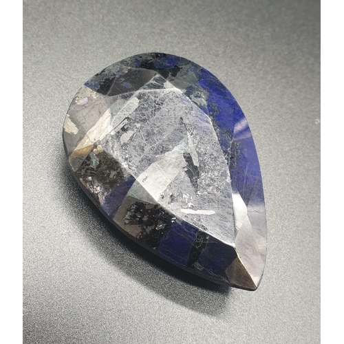 157 - 443 Ct Natural Blue Sapphire. Pear shape. GLI certified