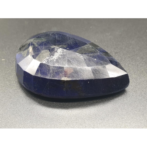 157 - 443 Ct Natural Blue Sapphire. Pear shape. GLI certified