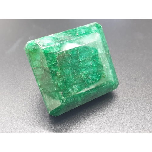 164 - 343Ct Natural Emerald. Octagon step. GLI certified