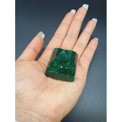 164 - 343Ct Natural Emerald. Octagon step. GLI certified