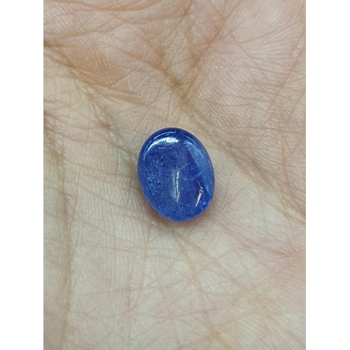 171 - 6.18 Ct Natural tanzanite. Oval cabochon. ITLGR certified