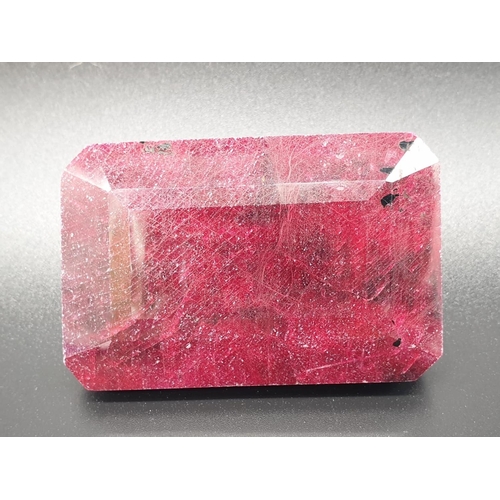 197 - 754.50Ct Natural Ruby. Marquise cut. IDT certified