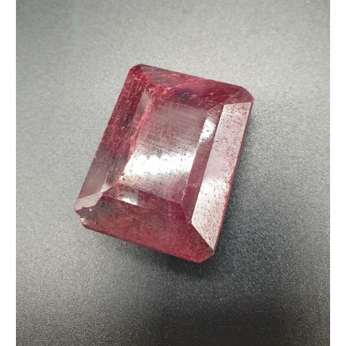 232 - 151Ct Natural ruby. Rectangular step. GLI certified