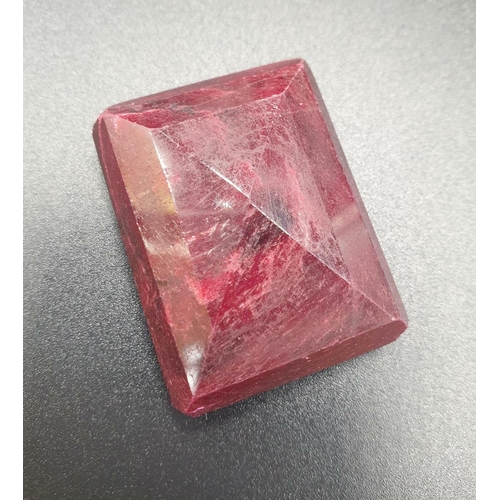 232 - 151Ct Natural ruby. Rectangular step. GLI certified