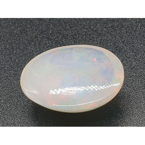 301 - 5.52 Ct Natural Fire Opal. Oval cabochon. IDT certified