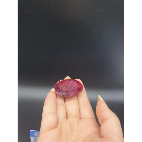 343 - 118Ct Natural Ruby. Oval shape. GLI certified