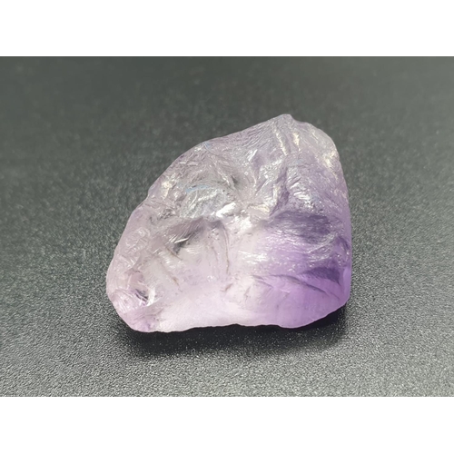 393 - 42.46 Ct Natural Amethyst. Rough shape. IDT certified