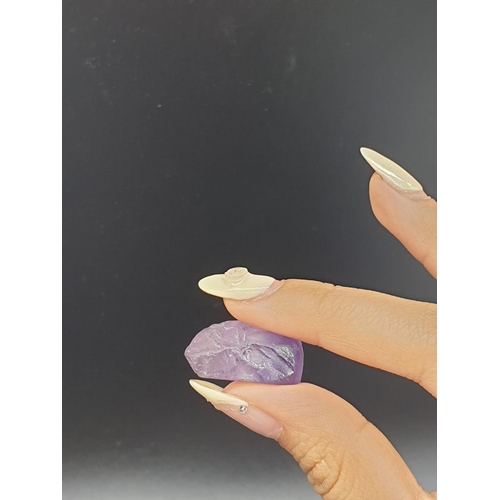 393 - 42.46 Ct Natural Amethyst. Rough shape. IDT certified